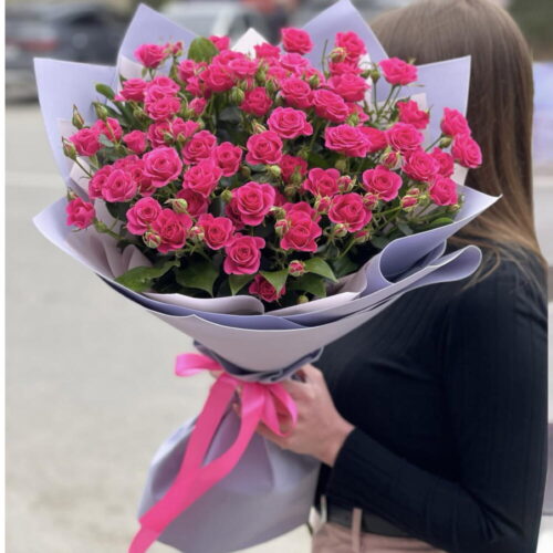 Кустовые розы PINK LOVE 15