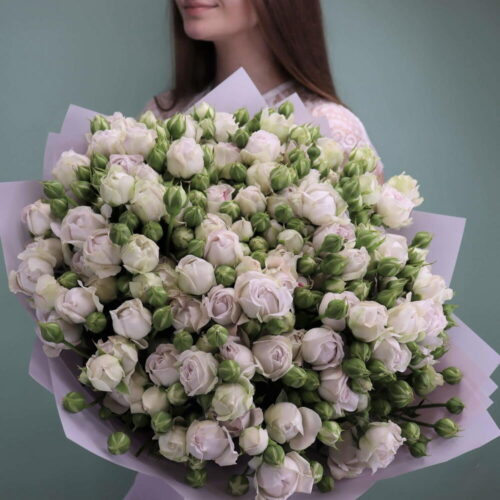 Букет Кустовой Розы SILVER BUBBLES 29